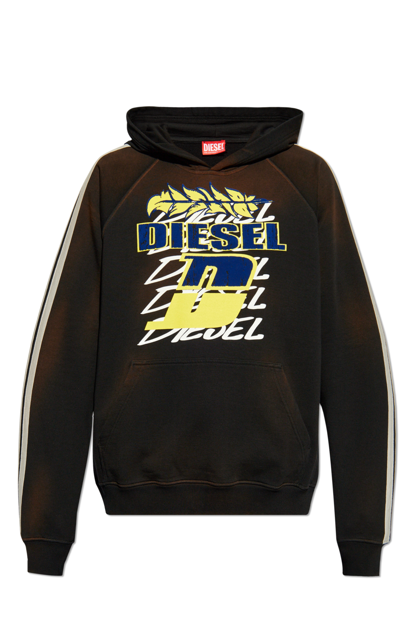 【DIESEL】S-Roxt-Hood S-ROXT-HOOD Hoodie in solarised jersey｜ブラック｜メンズ｜DIESEL